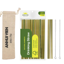 Nova embalagem de embalagem de café ecológico bambu palha reutilizável com escova